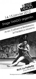 Flyer stage Catherine et Frederico - Janvier 2011.